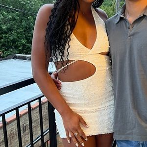 OhPolly white mini dress